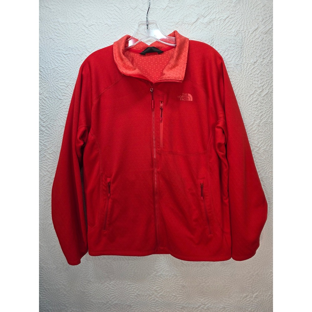 The North Face Fuse Progressor Fleece Jacket Womens XL Red Full Zip Midlayer